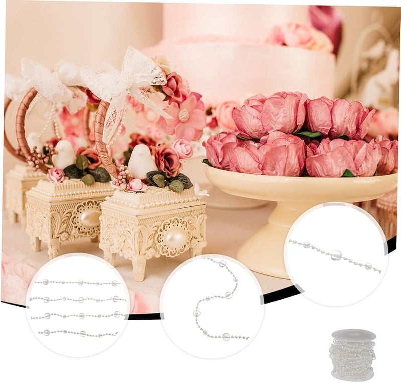 STOBAZA 1 Roll Acrylic Bead String Garland for Wedding Party Festival Decorations - Image 4